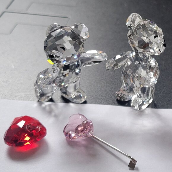 Swarovski Crystal Kris Bear "Heart Balloons" 💕 No. 5185778 Figurine (AS IS)
